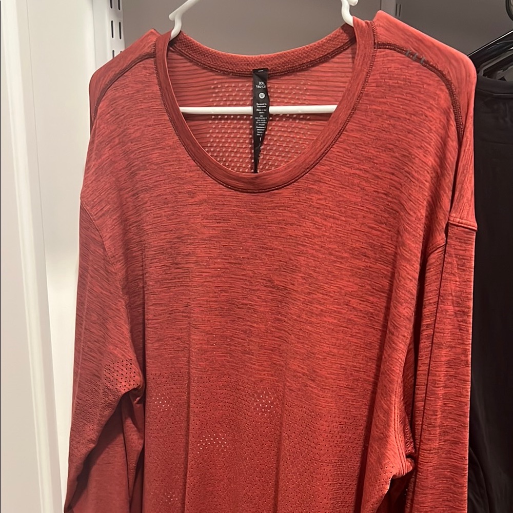 Lululemon Orange Pink Long Sleeve Relaxed Hoodie